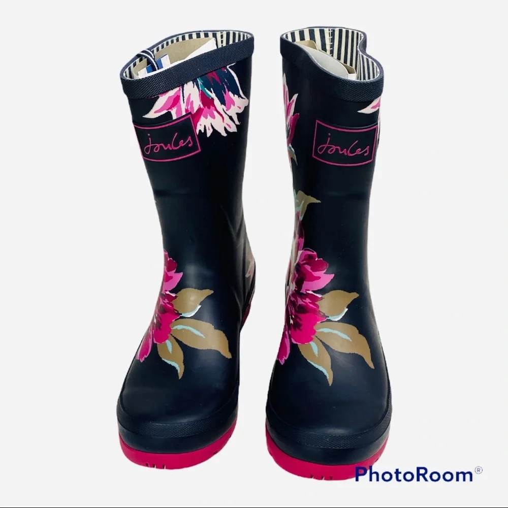 NWT JOULES "flowers" mid-calf boots - Picture 3 of 5
